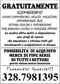 Giornale delle Pulci 091 / 589680 Pagina 15 DELIZIOSO appartamento composto da: soggiorno con angolo cottura, camera,bagno. solo finestre. ottime rifiniture. 2 piano con ascensore, 200 metri dal mare.