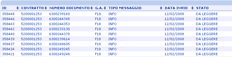 1.5 Visualizzazione messaggi in arrivo (INBOX) Attivando la voce INBOX il sistema presenta la possibilità di selezionare la seguente funzione: Figura 12- funzione InBox Selezionando la voce In arrivo