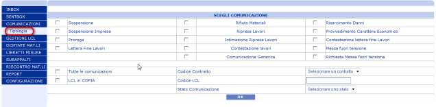 1.7 Comunicazioni Questa funzione consente di monitorare le varie comunicazioni scambiate con l Unità Enel ed utilizzate per la gestione della LCL.