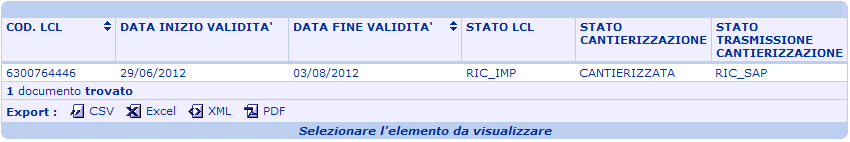 Digitando il tasto OK i dati appena inseriti vengono salvati in una bozza su Modulo Impresa e lo stato della trasmissione diviene appunto BOZZA.