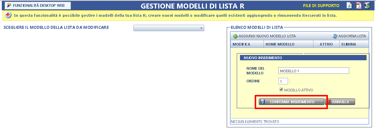 MODELLI DI LISTE R Abbiamo visto come usare i modelli di lista, ora spiegheremo come crearli.