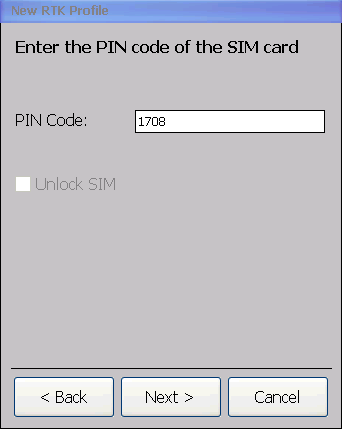 Selezionando l icona Nuovo Profilo, si attiva una procedura guidata che consente di creare un nuovo profilo di correzione RTK, consentendo passo-passo di connettersi al modem interno del ricevitore,