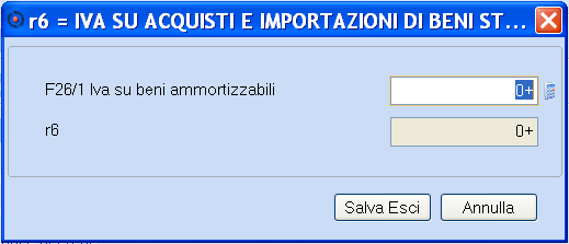 Art.30, c.3 lett. b) Operazioni non imponibili Art.30, c.3 lett. C) Acquisti e importazioni di beni ammortizzabili, studi e ricerca Dettaglio r6: Art.