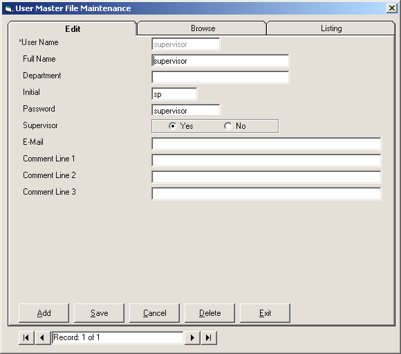 Aggiunta di un utente Il supervisore può aggiungere un nuovo utente alla tabella degli operatori di HEMOCHRON Configuration Manager.