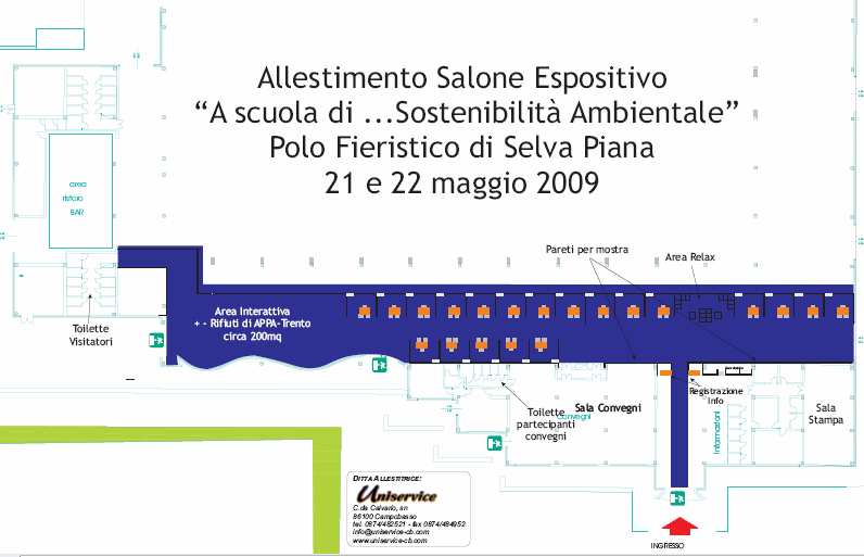 Informazioni per gli ESPOSITORI Ditta allestitrice da contattare per la