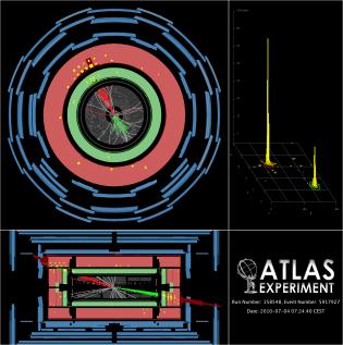 rimavera 2010 - LHC fornisce le prime collisioni a 7 TeV e la prima fisica