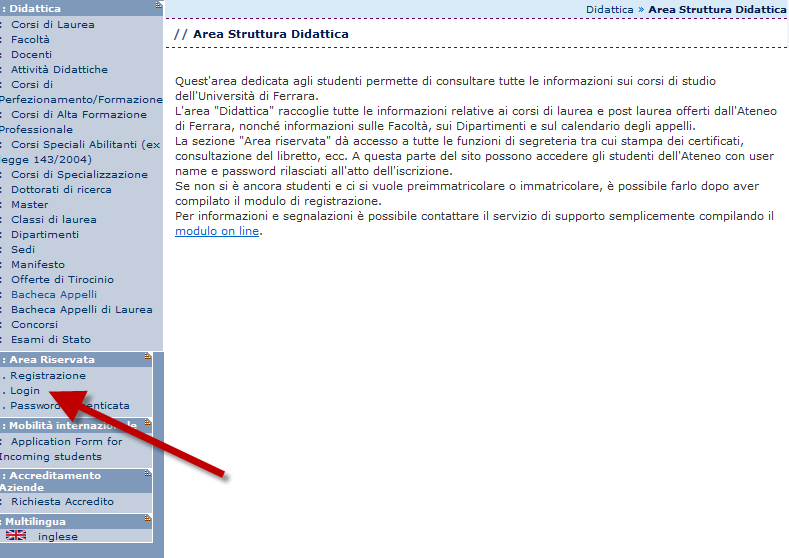 La schermata a fianco compare se l appello al quale ci si vuole iscrivere è relativo a un esame per il quale non sono ancora trascorsi i due terzi del periodo di lezione e pertanto il questionario di