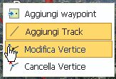 tracciato della linea stessa. Inoltre è possibile cancellare un vertice da una traccia.