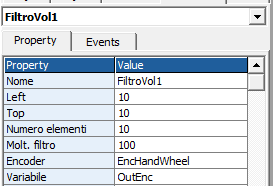 Inserire un Obiect FiltroVol in Main con i seguenti parametri : Oggetti Motor Control CFiltrovol.vco Inserire il seguente codice in Init Task Plc: ISOV1_soft_sel_man=0 FiltroVol1.