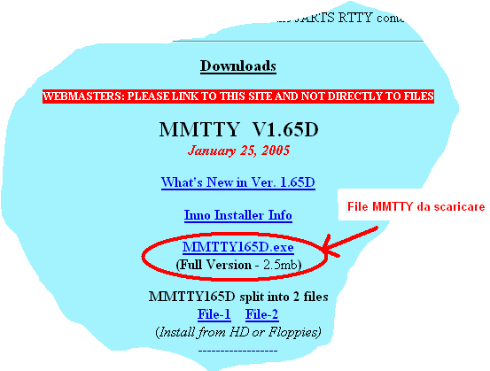 Come installare MMTTY per EasyLog 5.6 Per prima cosa scaricare la versione ultima di MMTTY dal sito di JE3HHT.