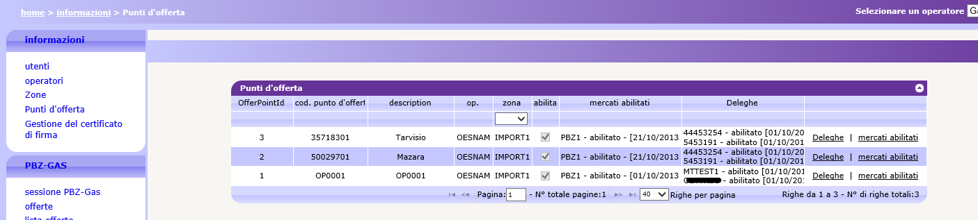 Figura 16: la pagina punti d offerta.