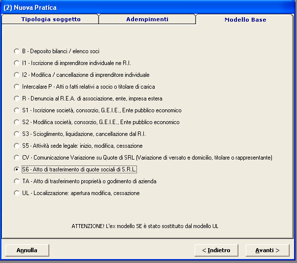 COMPILAZIONE DELLA DOMANDA DI ISCRIZIONE DELLA COMUNICAZIONE DEL VERIFICARSI DELLA CONDIZIONE SOSPENSIVA APPOSTA ALL ATTO DI TRASFERIMENTO DI QUOTE DI S.R.L. FEDRA VERSIONE 6.1.