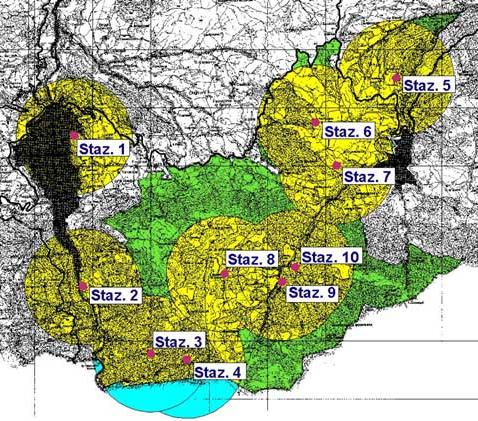 126, Quadro conoscitivo del PTP dei laghi di Suviana e Brasimone - RELAZIONE GENERALE - Stazione 1: pineta di Quercetta di sopra - Stazione 2: area ripariale/querceto tra Molino dei Sassi e riva del