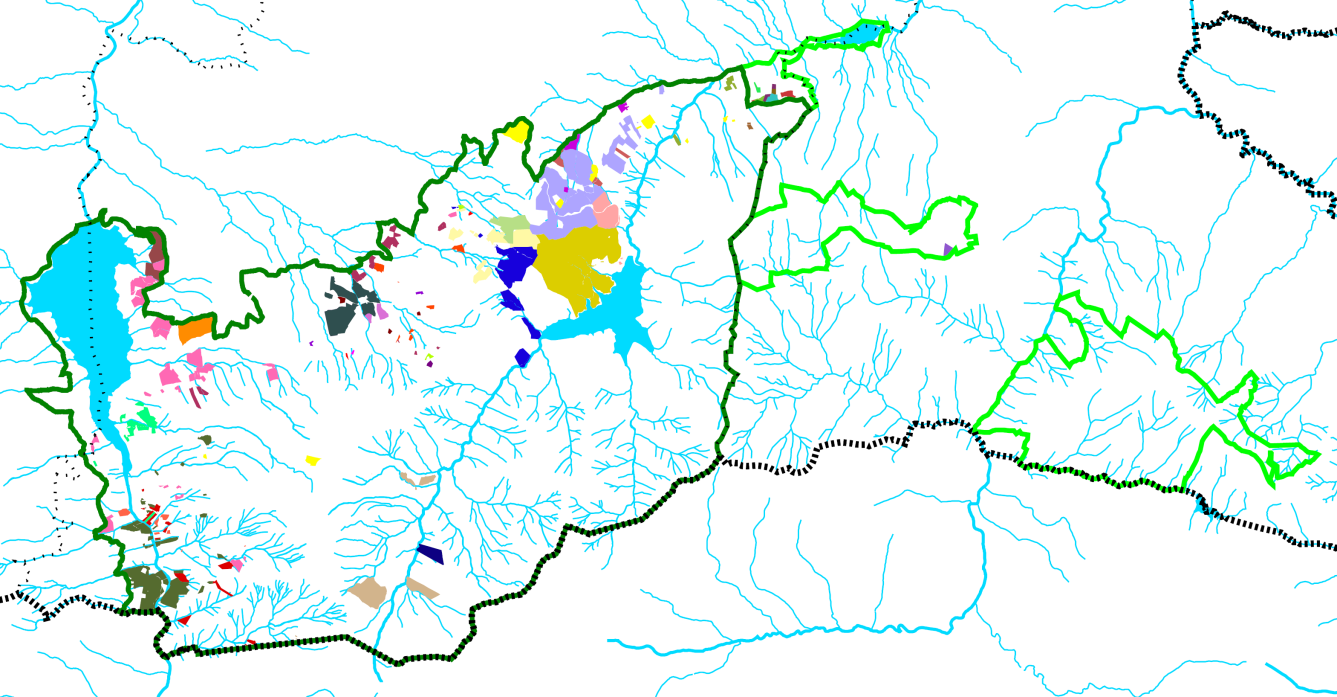 220, Quadro conoscitivo del PTP dei laghi di Suviana e Brasimone - RELAZIONE GENERALE Aziende agricole nell area protetta istituita e ampliamenti - superficie catastale superficie media ha superficie