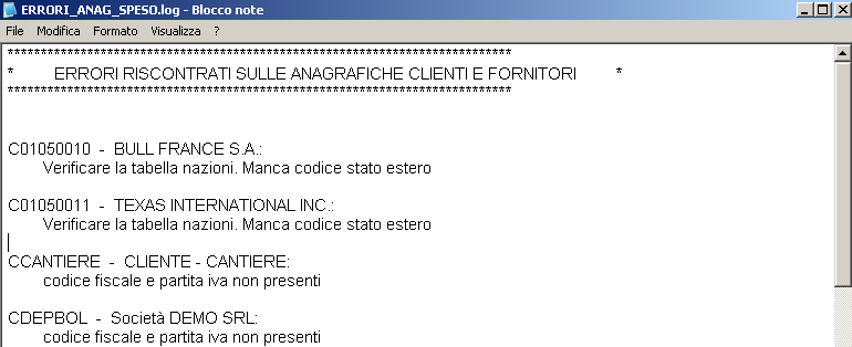 - 18 - Manuale di Aggiornamento 2.4.1 Controllo anagrafiche Per verificare la completezza e l esattezza delle anagrafiche da comunicare all Agenzia delle Entrate.