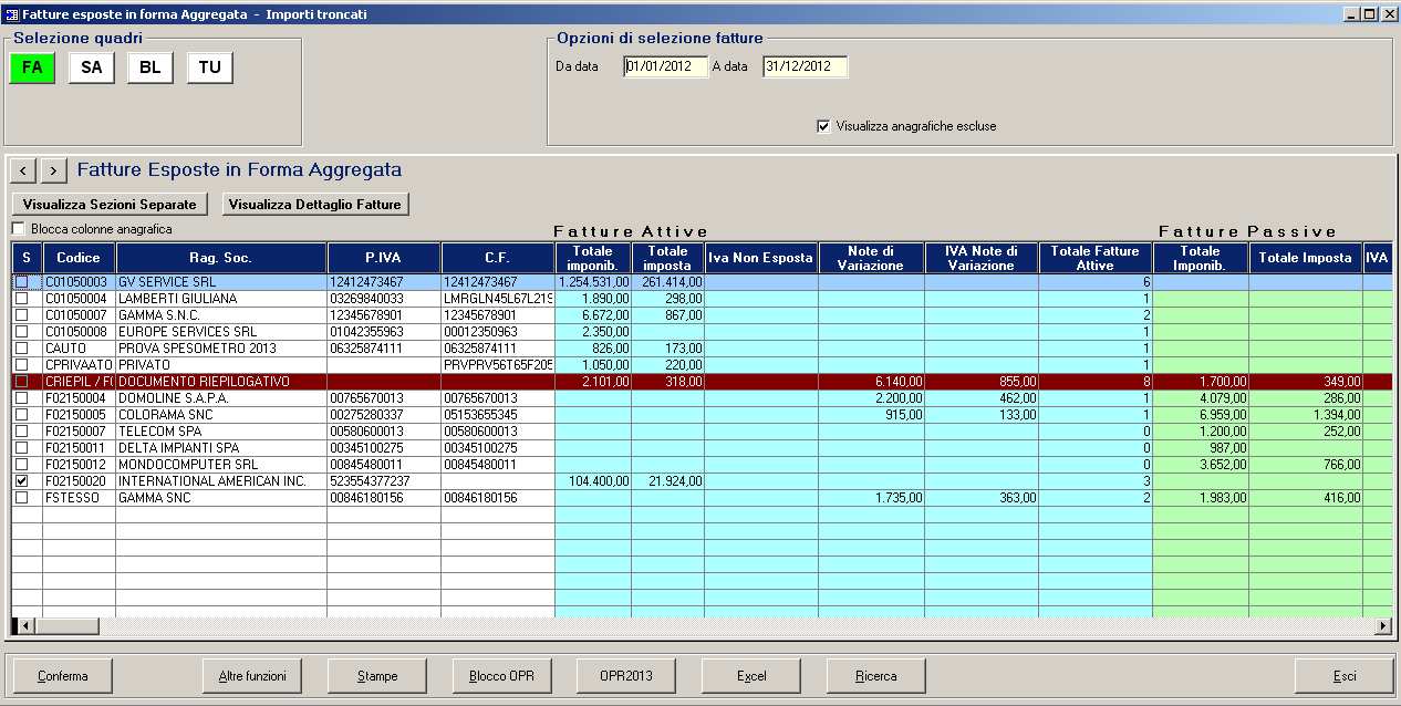 Comunicazione Operazioni Rilevanti ai fini IVA - 43 2.7.