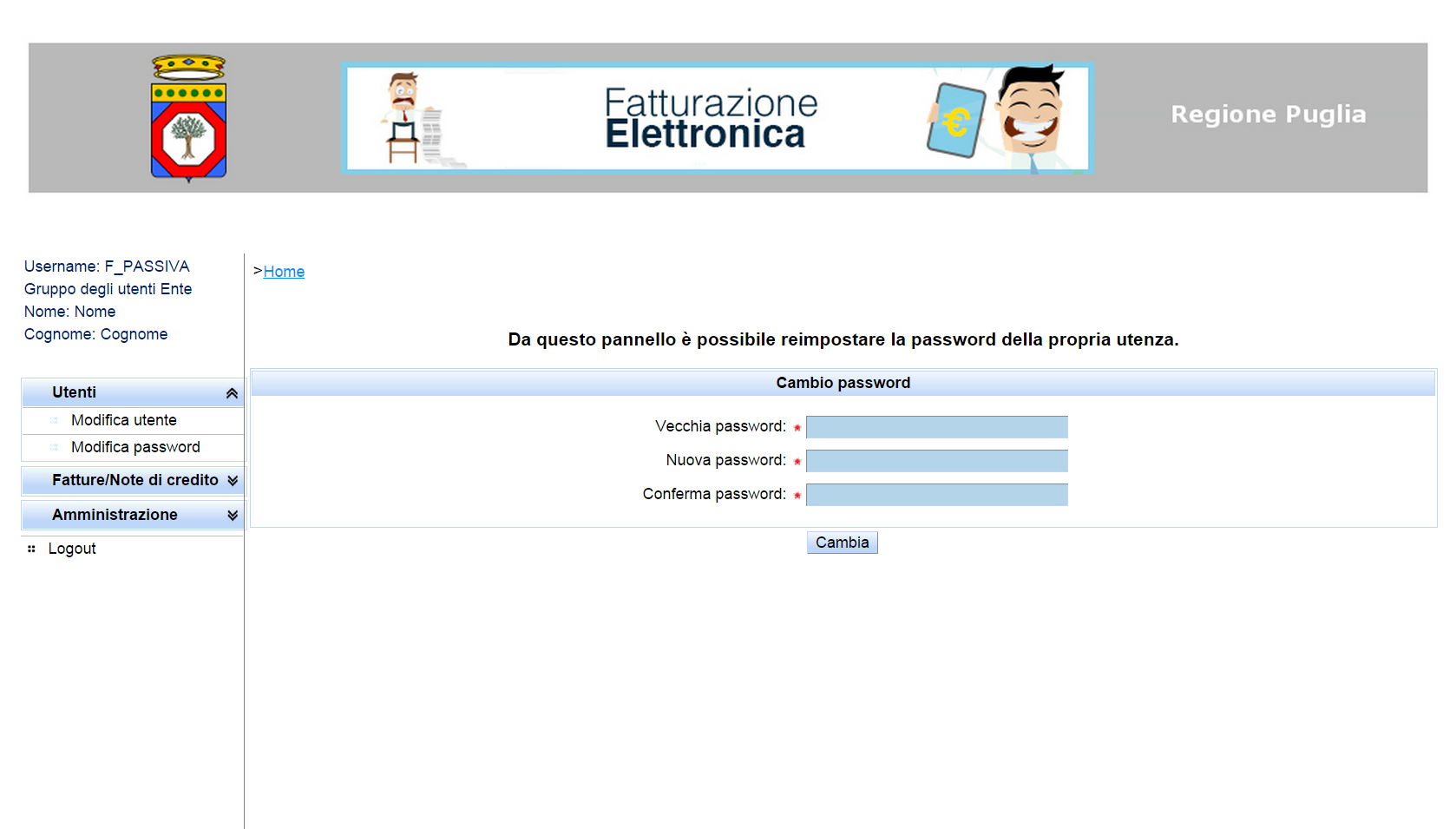 Figura 3 Modifica dettagli utente 2.