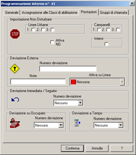 nella cartella Assegnazione alle classi di abilitazione sono configurabili tutte le abilitazioni relative all interno.