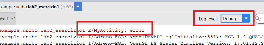 Corso Corso di di programmazione di di sistemi mobile 5 5 Log Quando si sviluppa un applicazione si ha spesso la necessità di effettuare del debug per verificare se alcuni comportamenti sono come noi