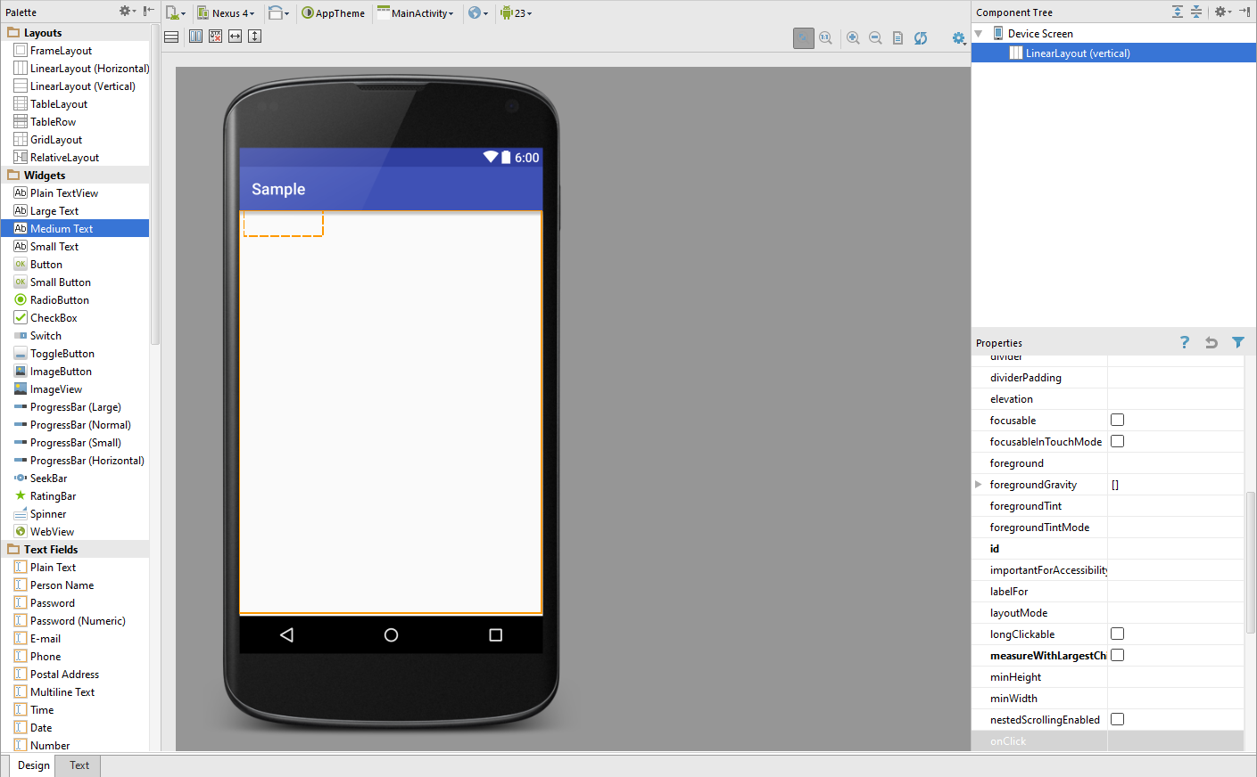 Corso Corso di di programmazione di di sistemi mobile 6 6 Creazione della UI Per poter creare l user interface android studio mette a disposizione sia un editor grafico che un editor testuale.