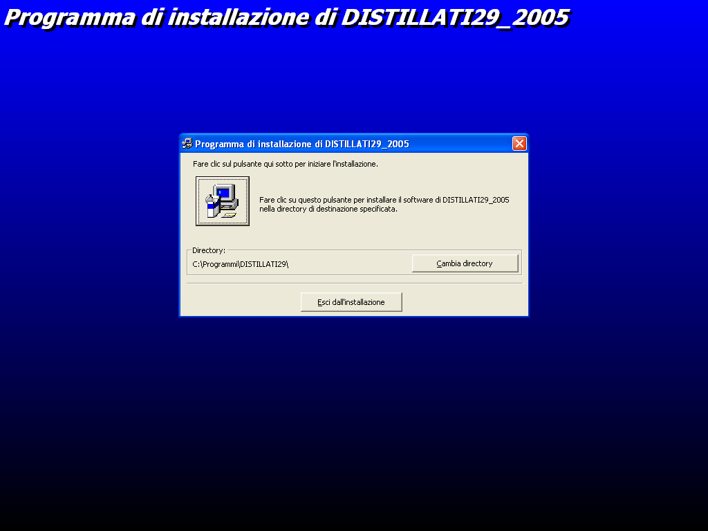 Selezionare con il mouse il bottone ( OK ) per proseguire l installazione altrimenti per terminare l installazione selezionare : ( Esci dall installazione ).