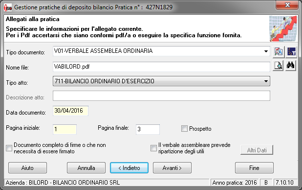 E possble apporre la frma contestualmente alla preparazone della pratca, clccando su Appon Frma, oppure procedere con della pratca.