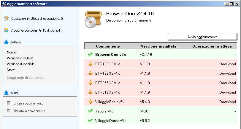 7. AGGIORNAMENTO AUTOMATICO (VIA INTERNET) Con la versione 2.4.16 viene resa disponibile una nuova funzionalità che facilita l installatore nella fase di gestione del software.