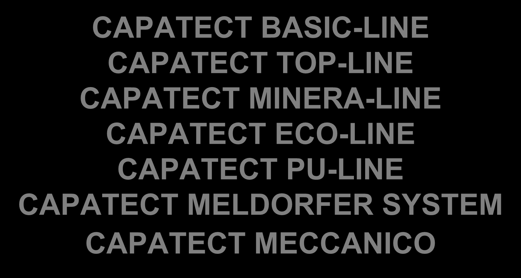 SISTEMI CAPATECT CAPATECT BASIC-LINE CAPATECT TOP-LINE Capatect System CAPATECT