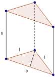 3D Geometria solida - 3 Soluzioni Un prisma alto 9 cm ha per base un triangolo isoscele che ha l altezza relativa alla base di 8 cm e i lati obliqui di 10 cm.