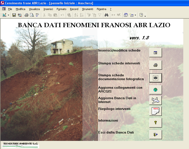 frane di crollo, colate di detrito, sink hole, scorrimenti traslazionali e rotazionali in terra e roccia); Le aree a pericolo di frana elevato, interessate da frane caratterizzate da media intensità