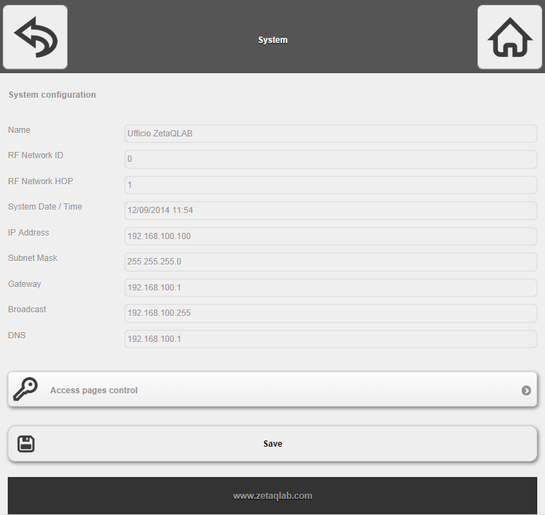 7. Configurazione dei parametri di sistema Per modificarne le impostazioni di sistema è necessario accedere all opzione System della sezione Setup (figura 2.3). La finestra di figura 7.