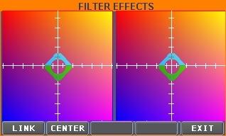 Cursori per modificare in tempo reale parametri relativi ad i 2 effetti Area di intervento dell effetto Flanger Area di intervento del filtro Cut Off Per uscire dal riquadro Per unificare i movimenti