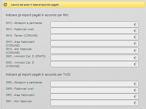 Il programma storna gli importi indicati solamente nella stampa del modello F24 a SALDO. Attenzione!