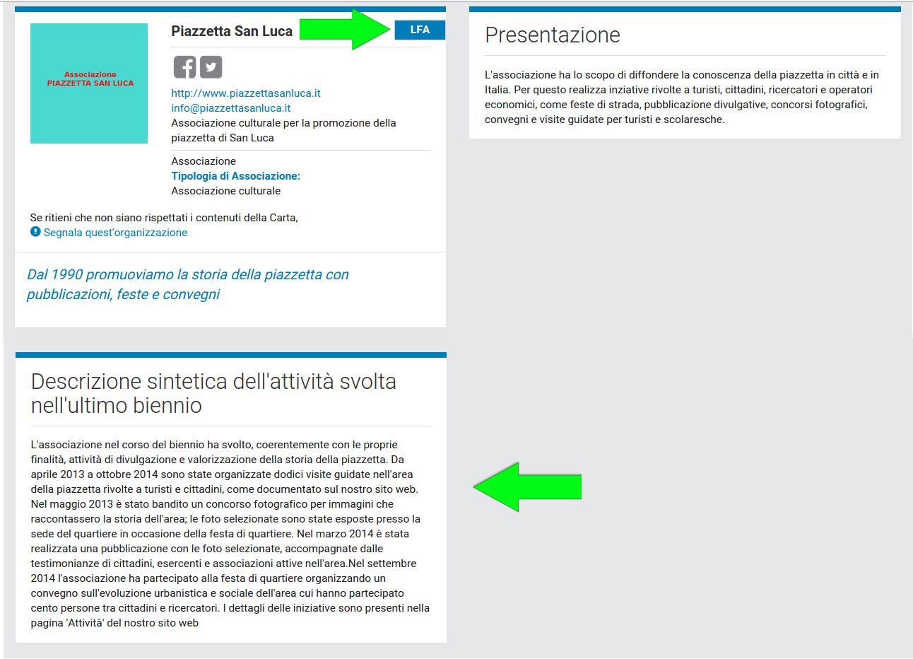 Compila il modulo in tutte le sue parti e clicca sul bottone INVIA per inviare la dichiarazione all'ufficio LFA.