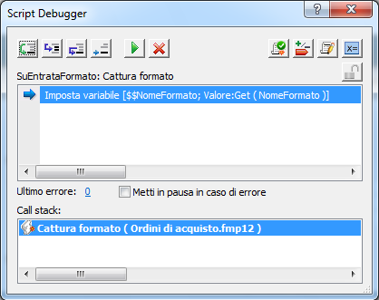 Capitolo 4 Debug e analisi dei file 27 È possibile visualizzare i sub-script quando si eseguono gli script in Script Debugger.