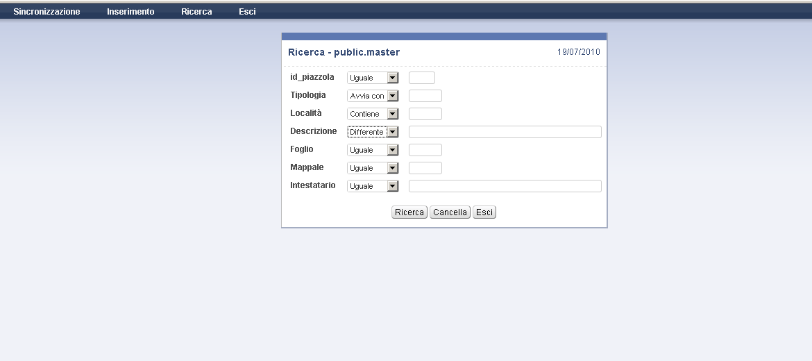 Control_uscita: realizza il logout (uscita) dall applicativo e reindirizza l utente alla pagina iniziale del gestionale.