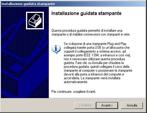 click sull icona Stampanti e Fax e