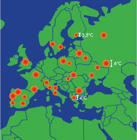 Ripercussioni dell isola di calore urbana Il fenomeno dell isola di calore urbana riguarda città a latitudini anche elevate e presenta rilevantissime ripercussioni energetiche, ambientali, sociali,