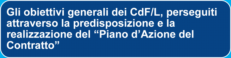 I Contratti di Fiume e di Lago Obiettivi generali Gli obiettivi generali dei CdF/L, perseguiti attraverso la predisposizione e la realizzazione del Piano d Azione del Contratto la riduzione dell