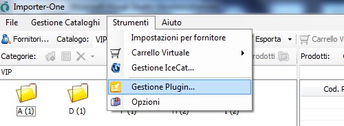 "Strumenti - Gestione Plugin... ".