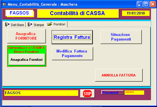 Manuale Modulo FATTURE FORNITORI Questo modulo si occupa della registrazione delle Fatture dei Fornitori. LE OPERAZIONI SONO NELL AMBITO DEL MODULO CONTABILITA.