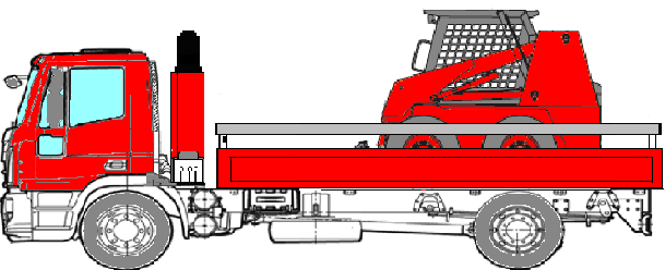 CONVOGLIO TIPO X SEZIONE LOGISTICA N 1 AUTOCARRO CON GRU RETROCABINA E MINIPALA PER SISTEMAZIONE E ALLESTIMENTO