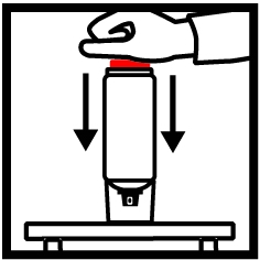 Preparazione: Passate di spruzzatura: Distanza di spruzzatura: Agitare bene la bombola per 2 minuti dopo aver sentito il rumore della biglia interna e fare una prova di spruzzatura.