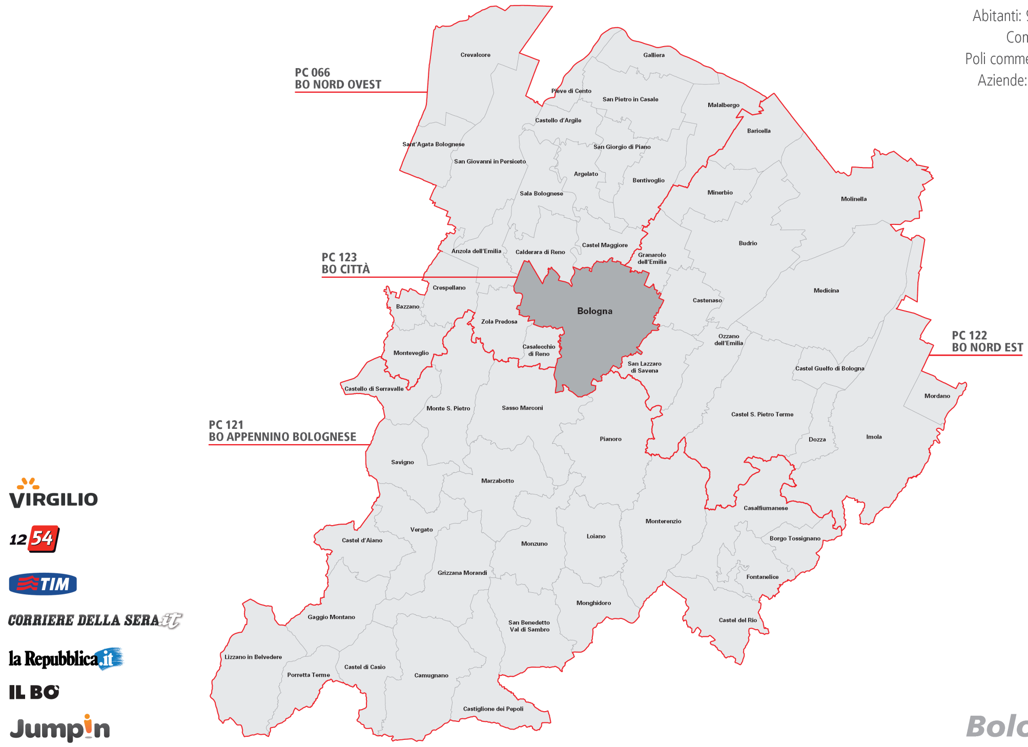 Bologna provincia PC 066 BO NORD OVEST ANZOLA DELL EMILIA ARGELATO BAZZANO BENTIVOGLIO CALDERARA DI RENO CASALECCHIO DI RENO CASTEL MAGGIORE CASTELLO D ARGILE CRESPELLANO CREVALCORE GALLIERA