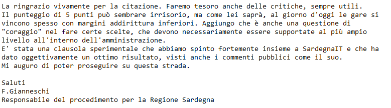 Dialogo con il Resp.