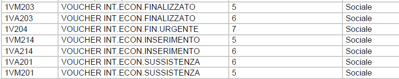 CONTI ECONOMICI VOUCHER VOUCHER SOCIALI I VOUCHER SOCIALI fanno riferimento a tre nuovi CODICI CONTO ai quali sono stati associati: CODICE CONTO 5, riferito ai Voucher per l Area Minori CODICE CONTO