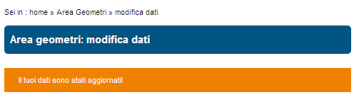 A conferma dell avvenuta modifica/verifica dei