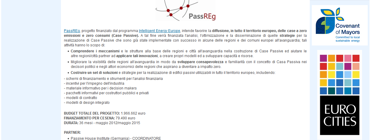 IL PROGETTO EUROPEO PASSREG http://www.