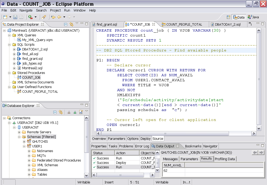 DB2 Developer Workbench Ambiente di sviluppo Multi-Piattaforma Tool basato su Eclipse Create una routine per DB2 su una piattaforma, utilizzatela ovunque