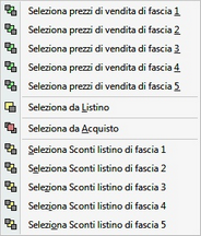 Variazione prezzi E possibile variare i prezzi (sia di acquisto che di vendita) di un documento, utilizzando diversi sistemi.